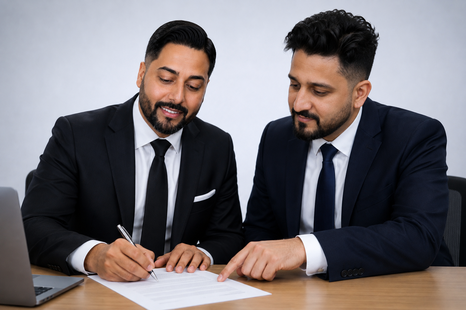 Closer founders signing a partnership agreement