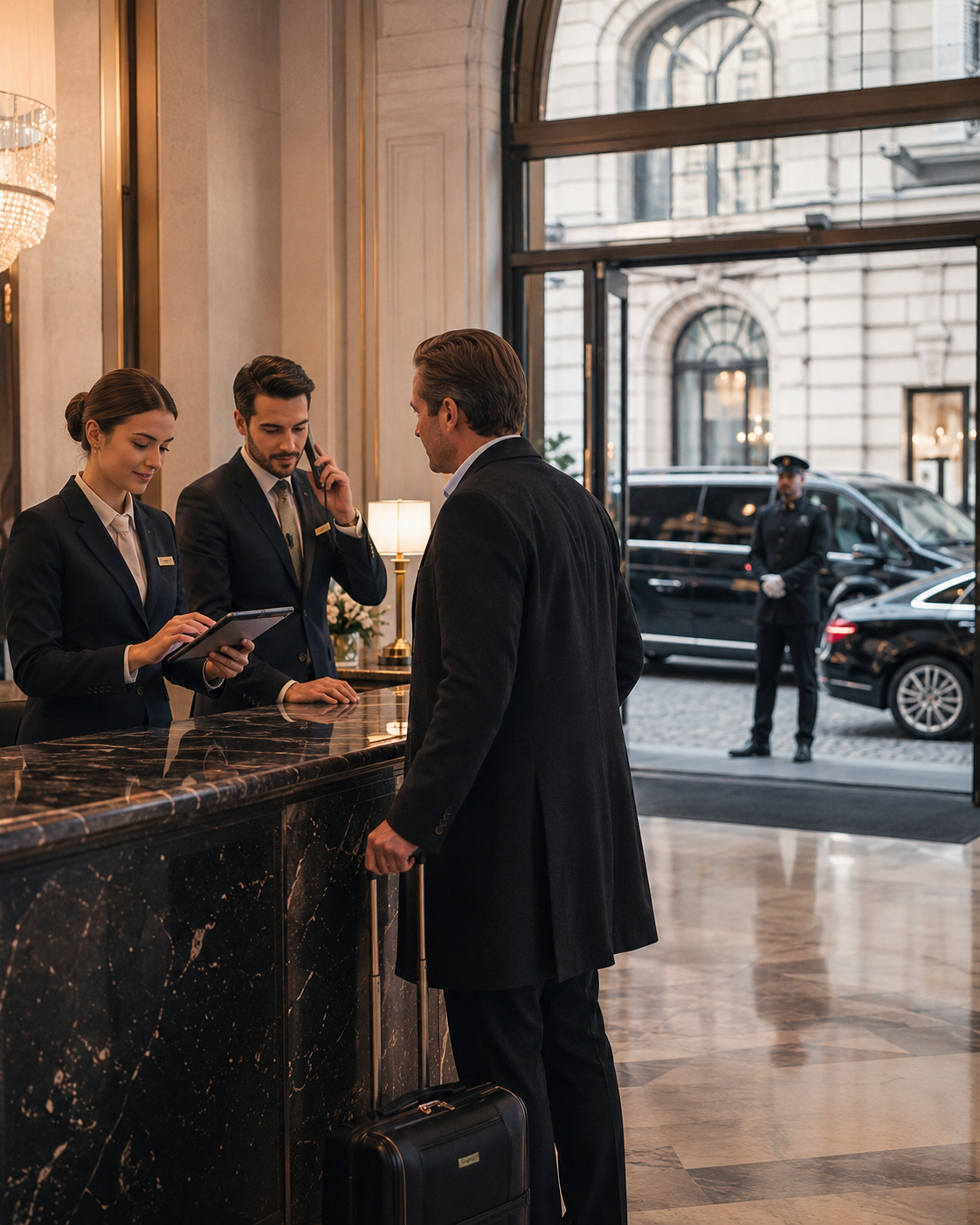 Hotel guest hourly chauffeur and city tour in Vienna