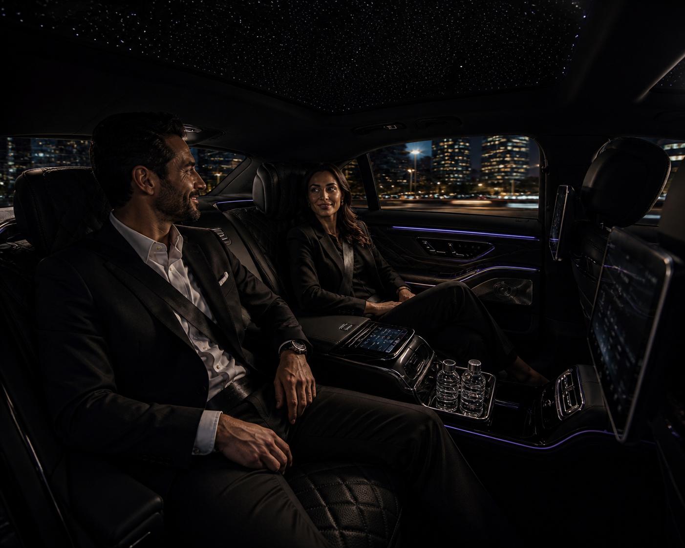 Professional chauffeur with Mercedes-Benz in Vienna